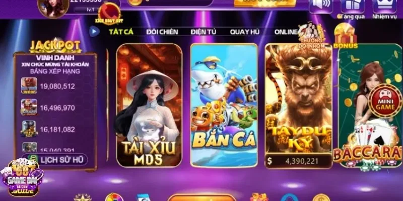 Bắn cá Online - Nhận ngay tiền thật tại 68gamebai