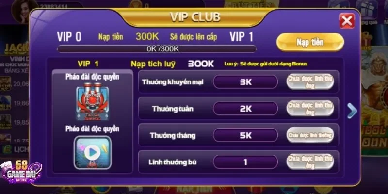 Đăng nhập VIP tại 68 game bài nhận quà hot