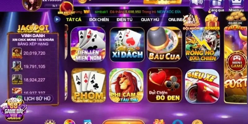 Dễ dàng tìm kiếm chơi Bầu cua tại 68gamebai