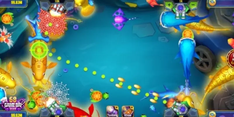 Giao diện chơi Bắn Cá trực quan tại 68gamebai