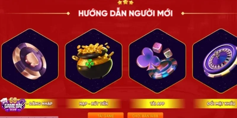 Hướng dẫn cho người mới tại 68 game bài