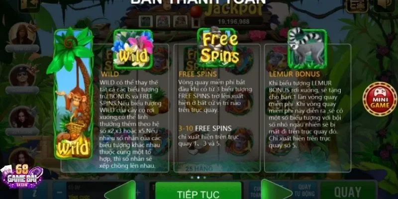 Nhiều quà thưởng hấp dẫn có trong game Apes Go Wild