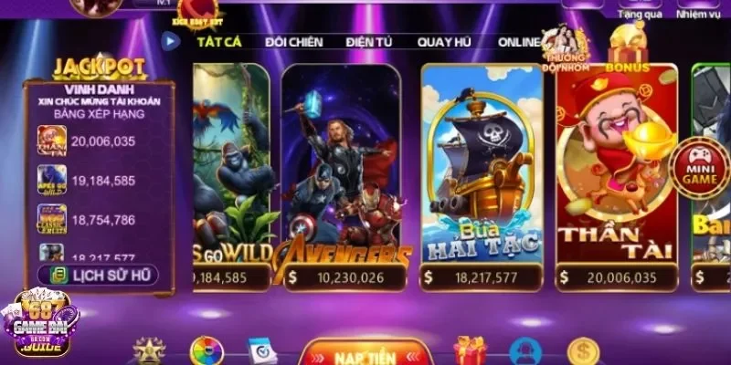 Tải 68gamebai tham gia game bài đổi thưởng Avengers dễ dàng
