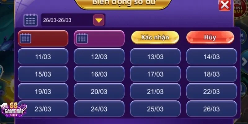 Thống kê thông tin biến động số dư chi tiết