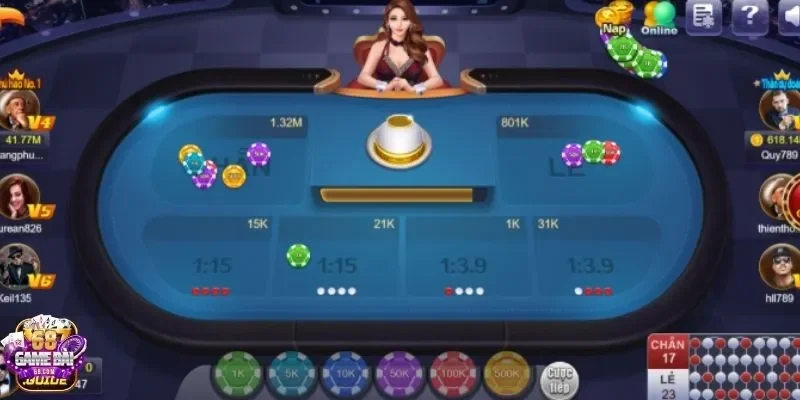 Xóc Đĩa 68 game bài giao diện chơi